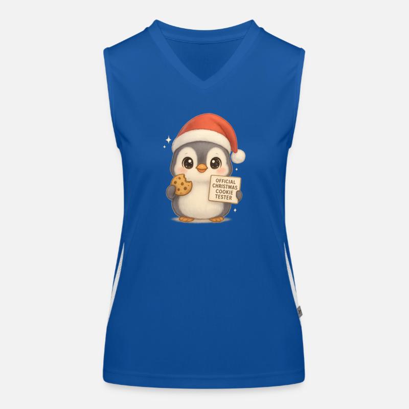 Penguin Gingerbread Women's Functional Contrast Tank Top