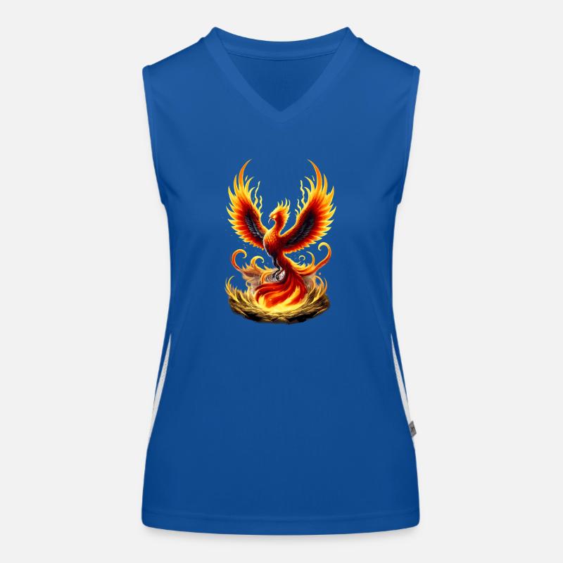 Vortex de Flamme Phénix de Feu Débardeur respirant contrasté Femme