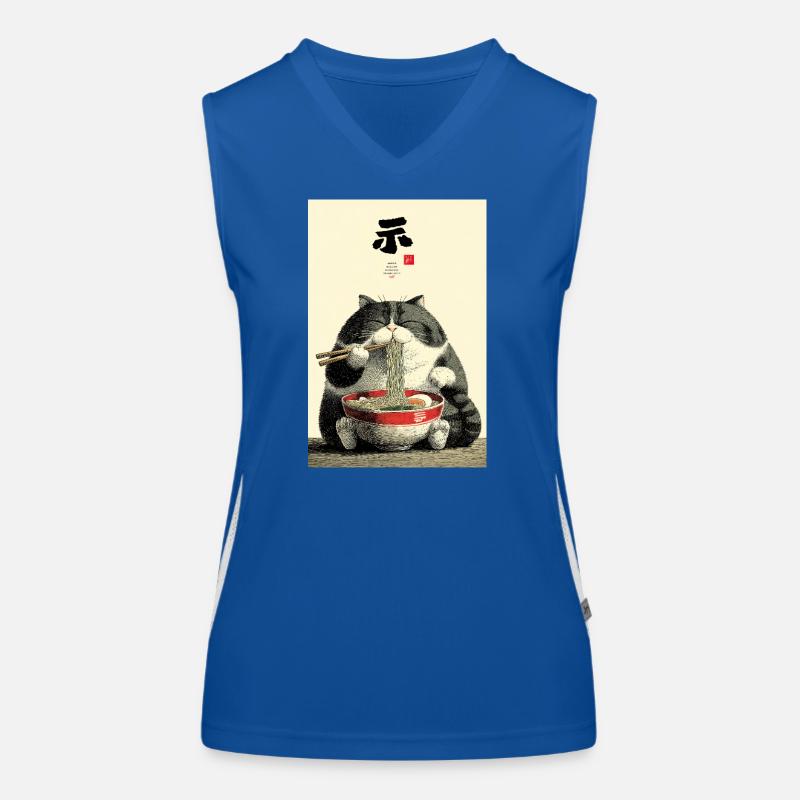Neko Noodle Feast Women's Functional Contrast Tank Top