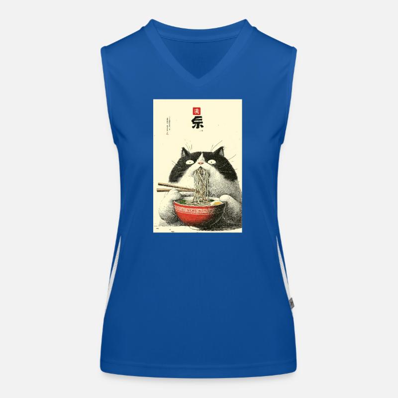 Neko Noodle Feast Women's Functional Contrast Tank Top