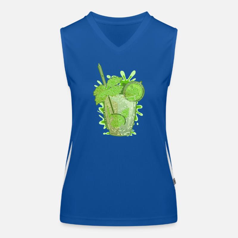 Mojito labyrinthe (contour blanc) Débardeur respirant contrasté Femme