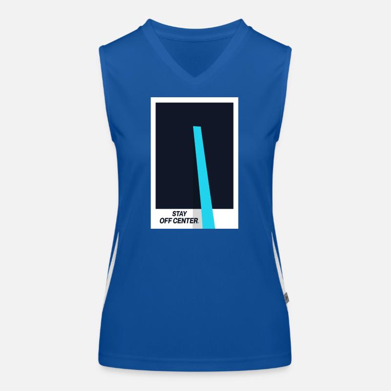 Stay Off Center. Modern Design Statement Women's Functional Contrast Tank Top