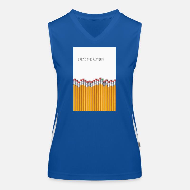 Break the Pattern Minimalist Statement Design Funktionelles Kontrast-Tank Top für Frauen