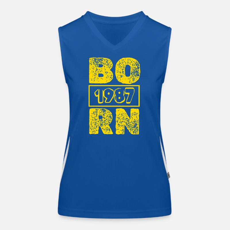 1987 Funktionelles Kontrast-Tank Top für Frauen