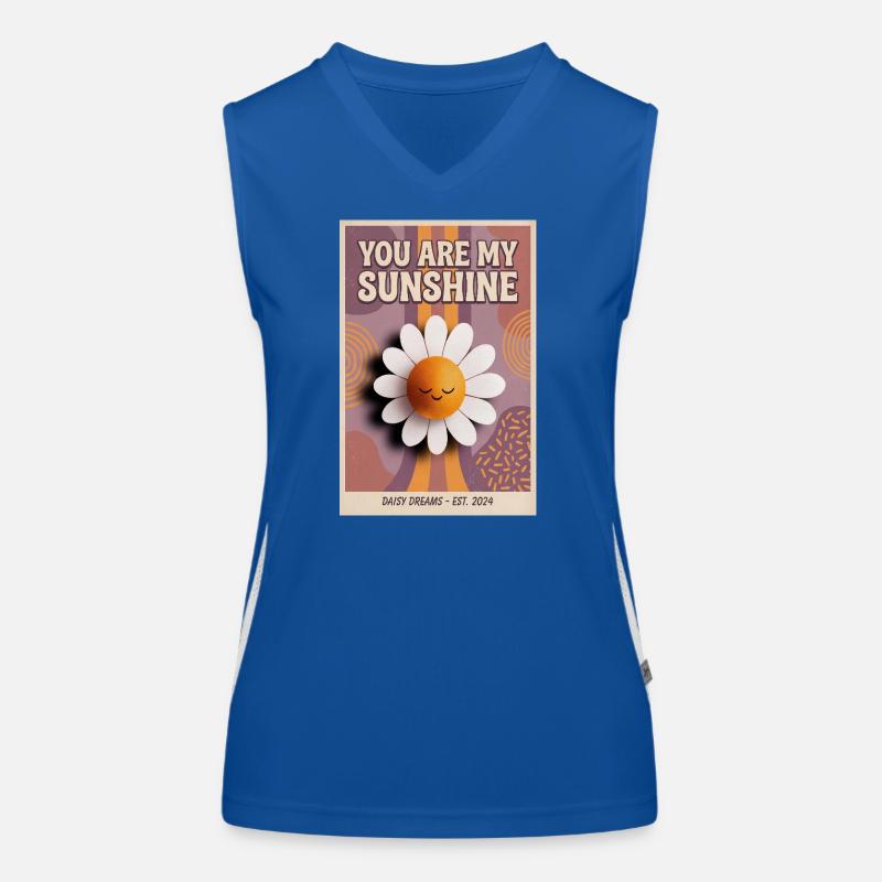 Du bist meine Sonnenschein-Gänseblümchen-Popkunst Funktionelles Kontrast-Tank Top für Frauen