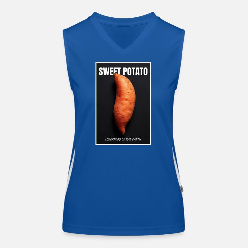 Impression de Superaliment de Patate Douce Débardeur respirant contrasté Femme