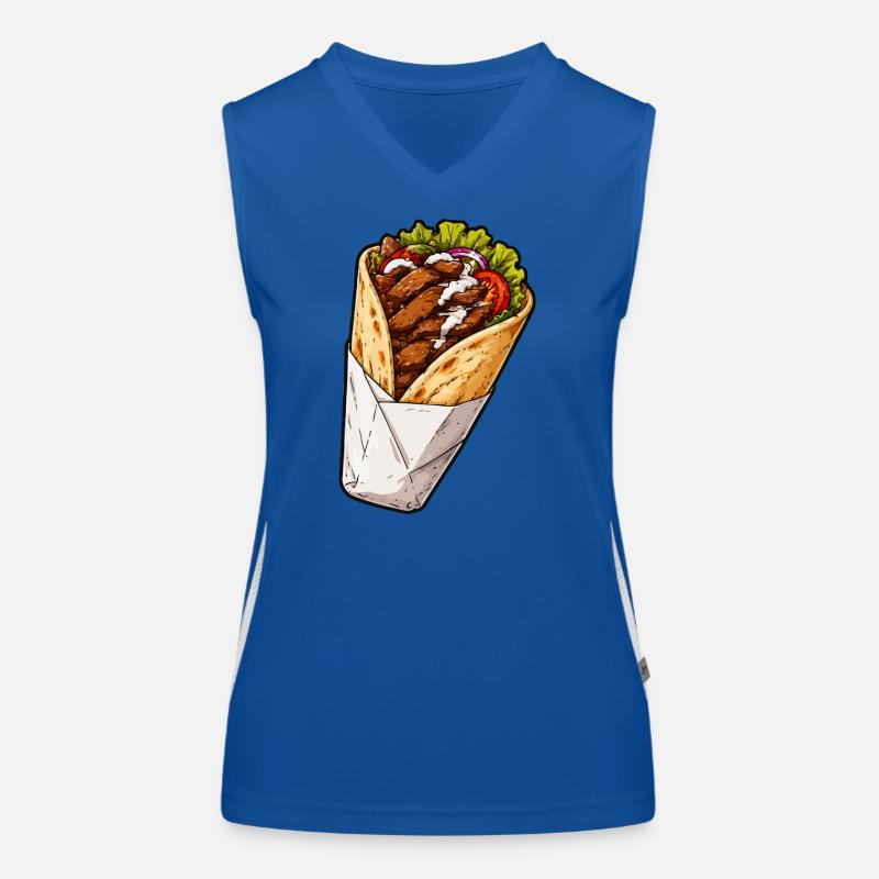 Knuspriges Hähnchen Burrito Wrap Funktionelles Kontrast-Tank Top für Frauen