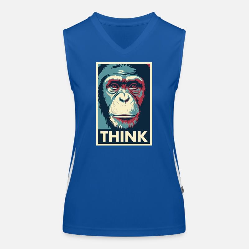 Affiche pop art Monkey Thinking Débardeur respirant contrasté Femme
