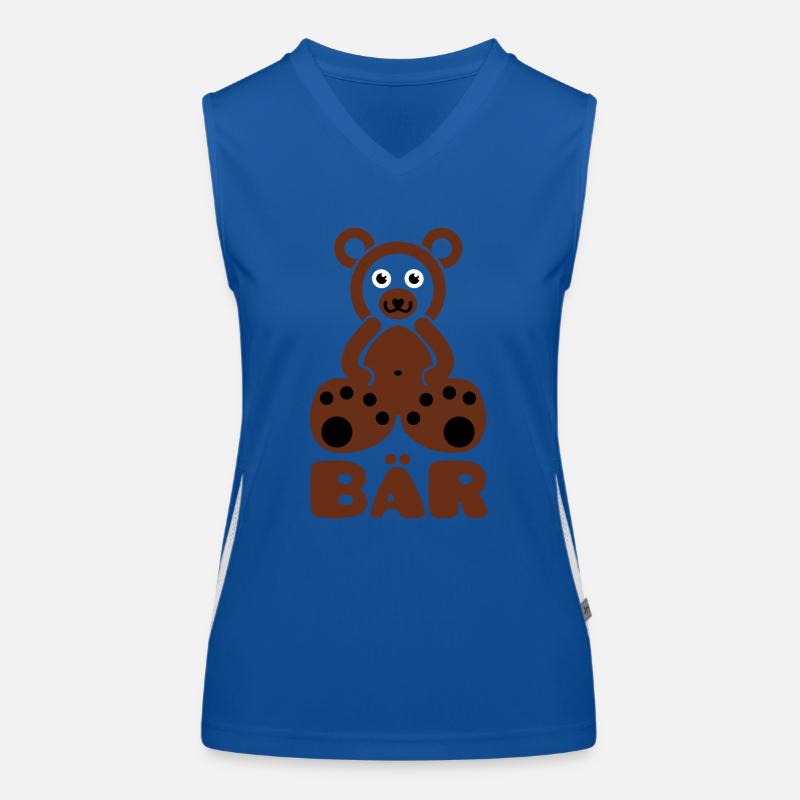 Ein Bär mit Text Funktionelles Kontrast-Tank Top für Frauen