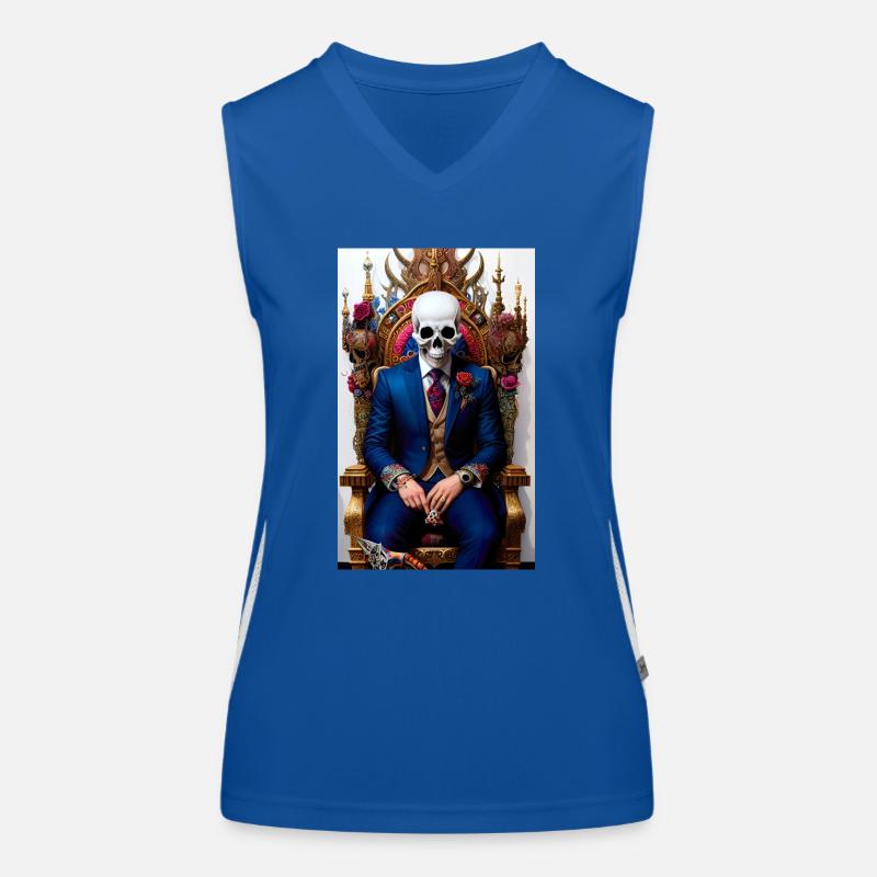 ARTWORK Skull Thron Funktionelles Kontrast-Tank Top für Frauen