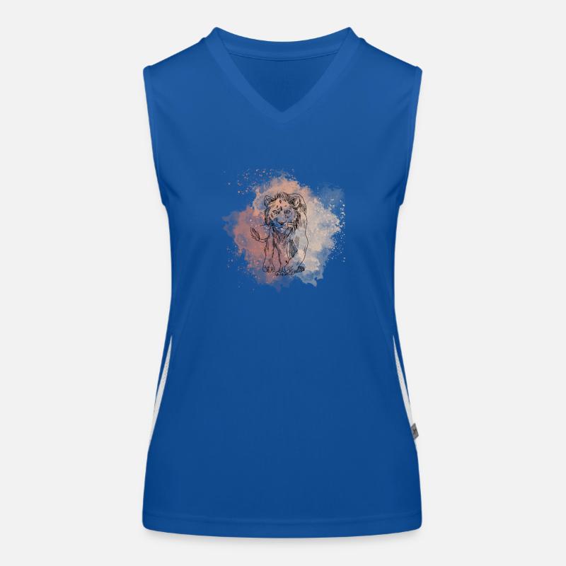 Löwe Funktionelles Kontrast-Tank Top für Frauen