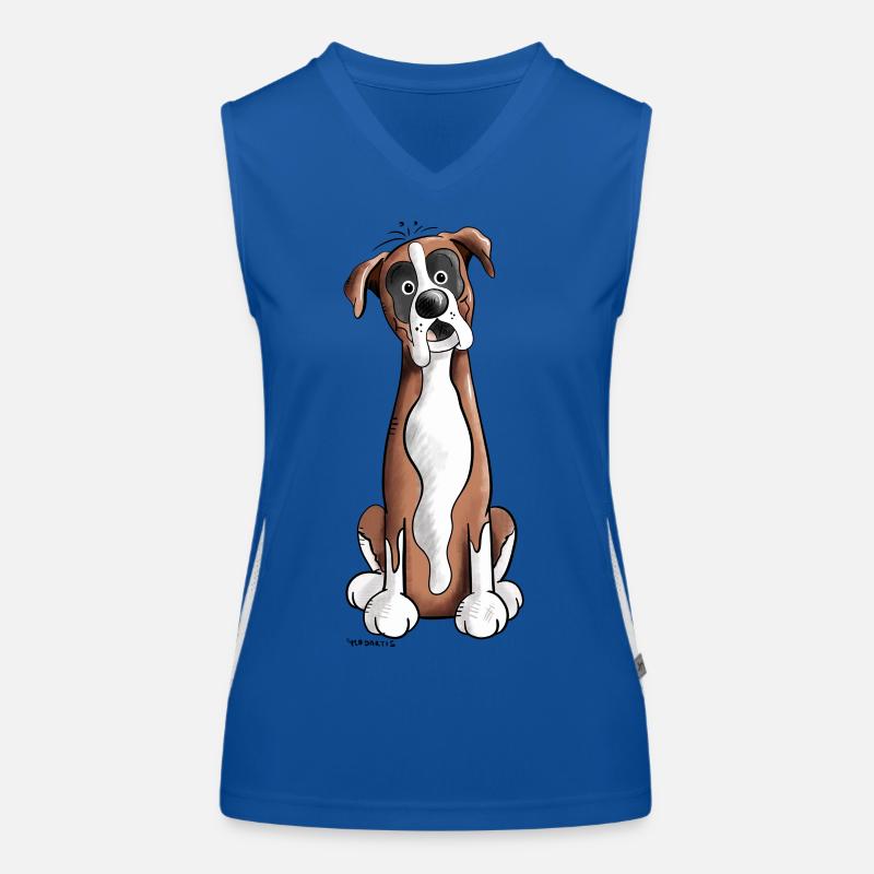 Funny Deutscher Boxer Funktionelles Kontrast-Tank Top für Frauen