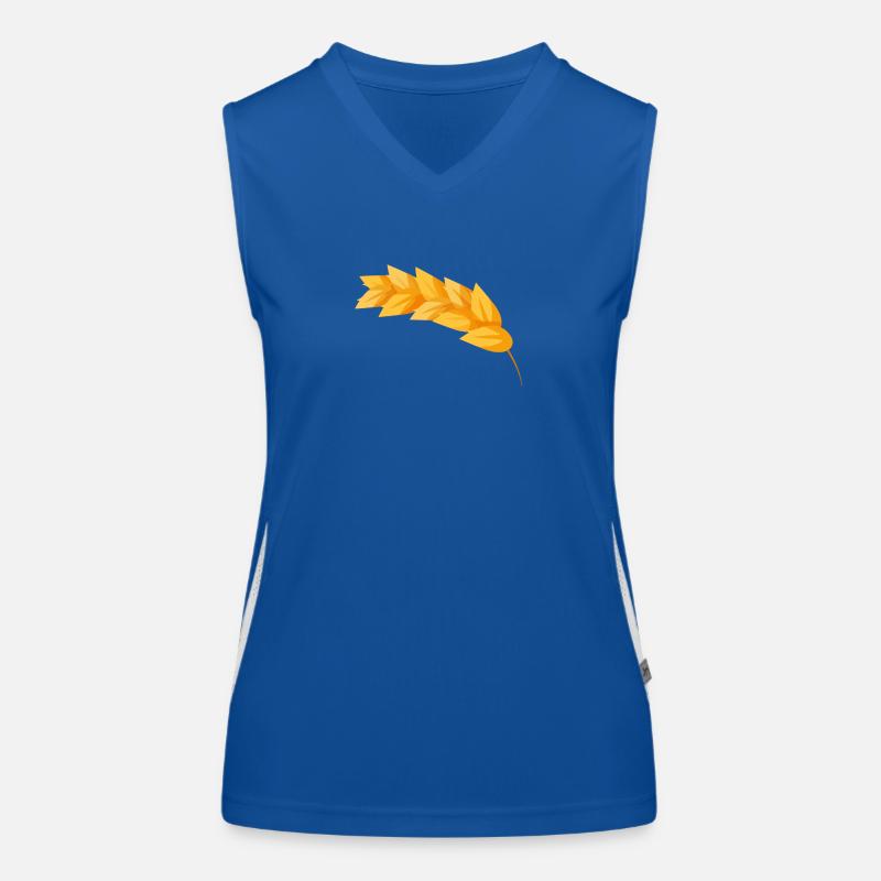 Corn grain corn - Women's Functional Contrast Tank Top - royal/white