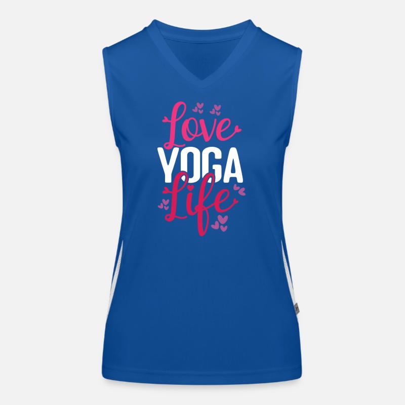 Ich liebe das Yoga-Leben Funktionelles Kontrast-Tank Top für Frauen