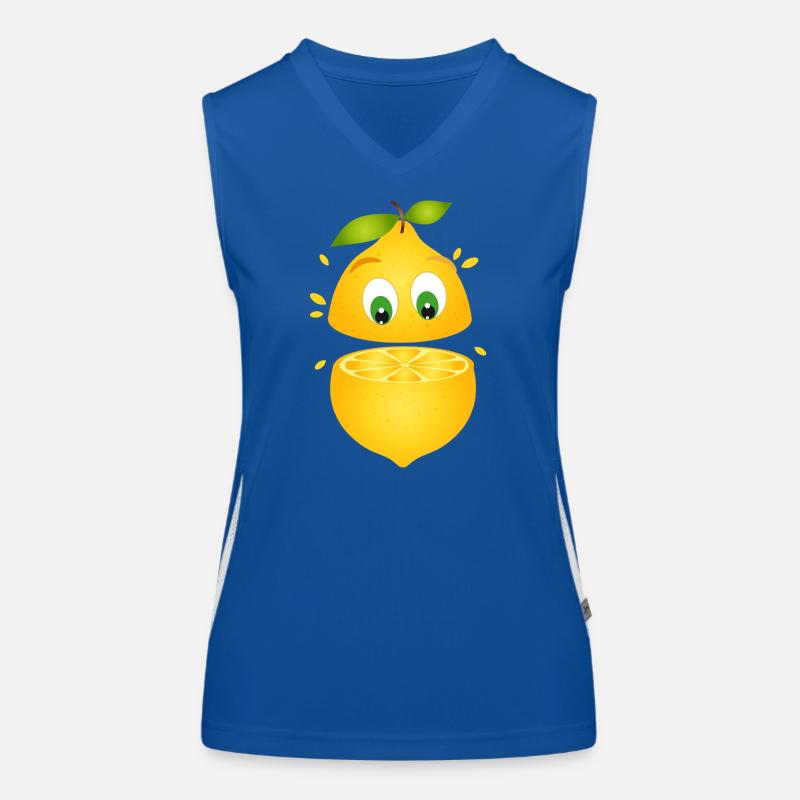 Surprised Lemon – Fruity Comic Fun Women's Functional Contrast Tank Top