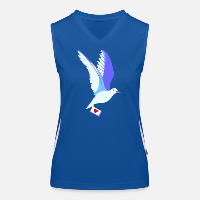 Taube Funktionelles Kontrast-Tank Top für Frauen