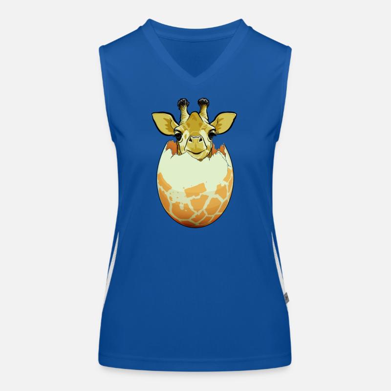 Giraffenschlüpf Funktionelles Kontrast-Tank Top für Frauen