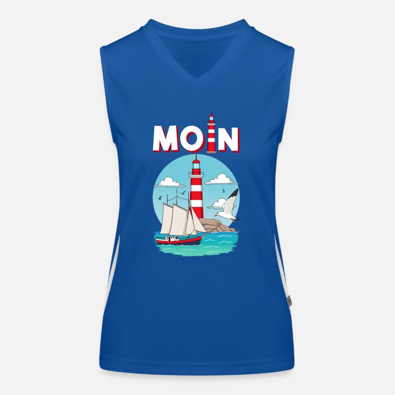 Phare de Moin Möwe, Allemagne du Nord Débardeur respirant contrasté Femme