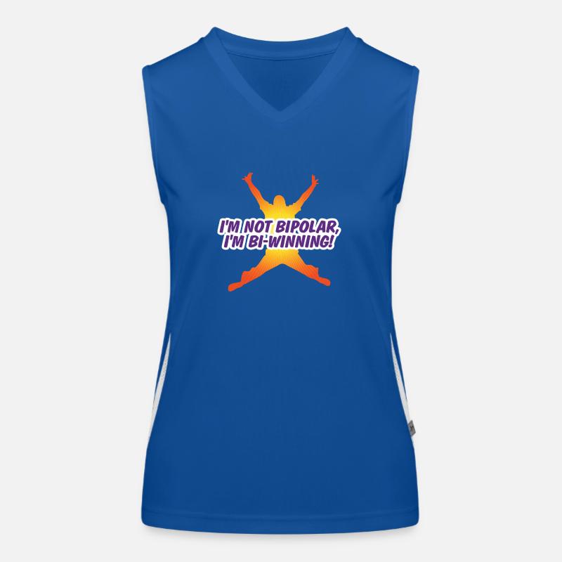 Ich bin nicht bipolar Ich bin Bi-Gewinner! Funktionelles Kontrast-Tank Top für Frauen