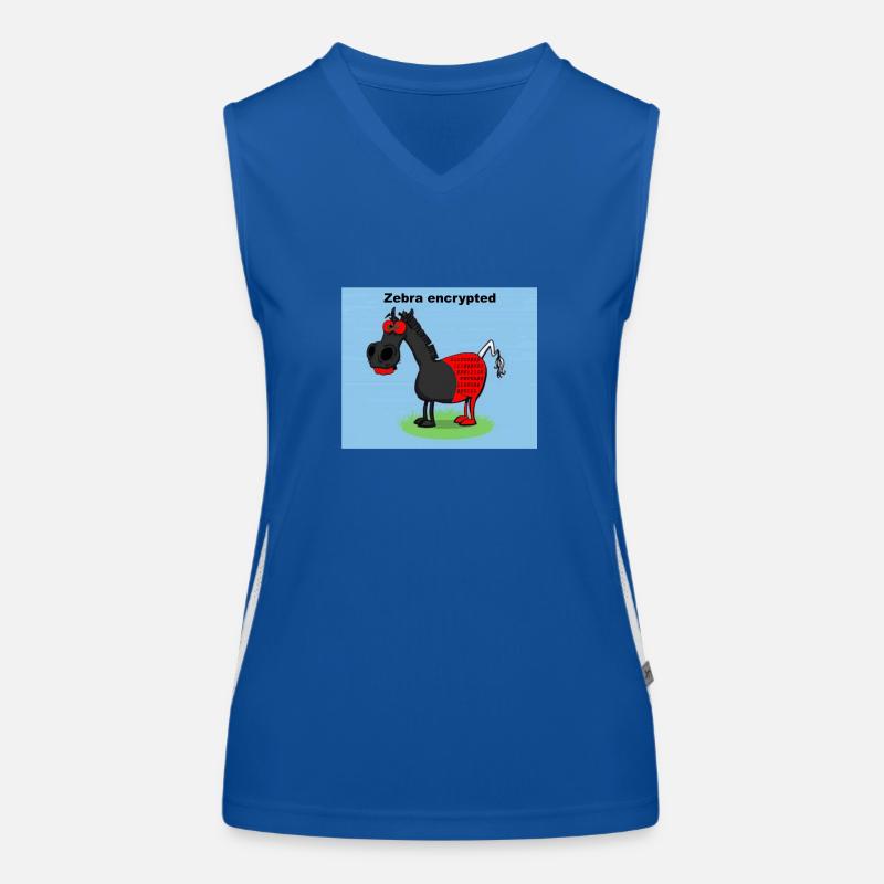 Zebra encrypted Funktionelles Kontrast-Tank Top für Frauen