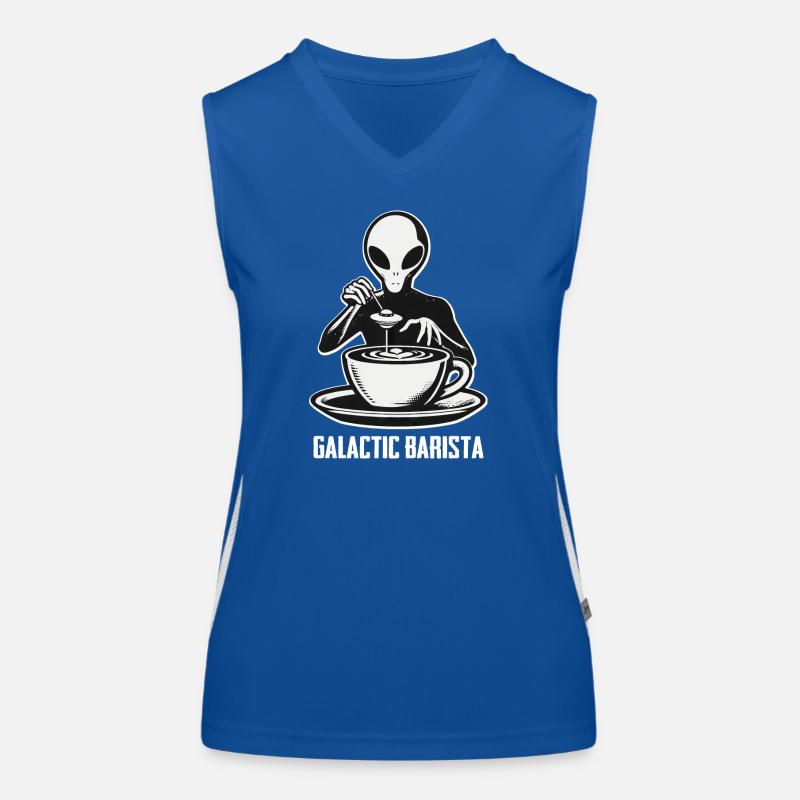 Buveur de café Maître du café galactique Débardeur respirant contrasté Femme