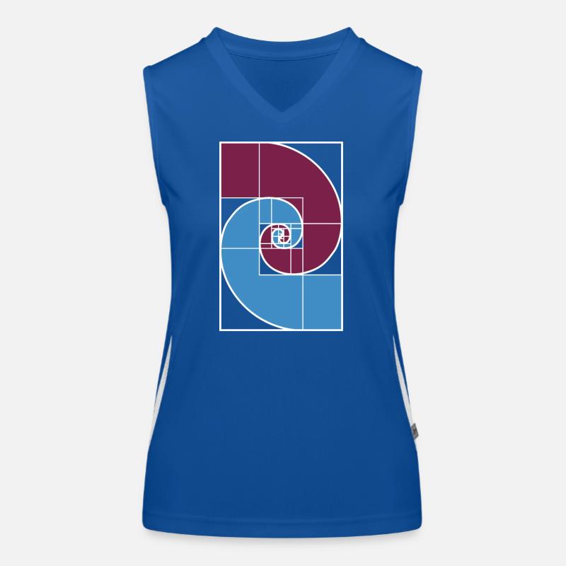 Fibonacci Golden Ratio Women's Functional Contrast Tank Top