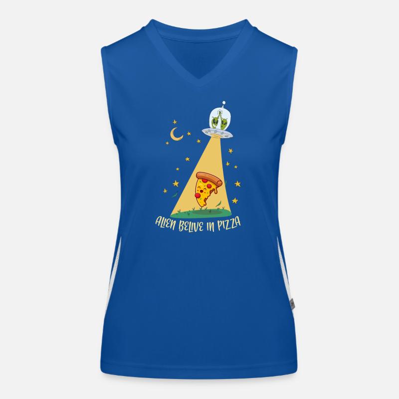 Alien Pizza 2 Women's Functional Contrast Tank Top