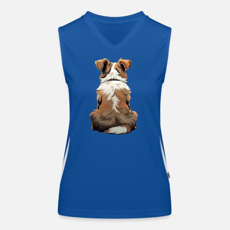 Australischer Schäferhund Funktionelles Kontrast-Tank Top für Frauen