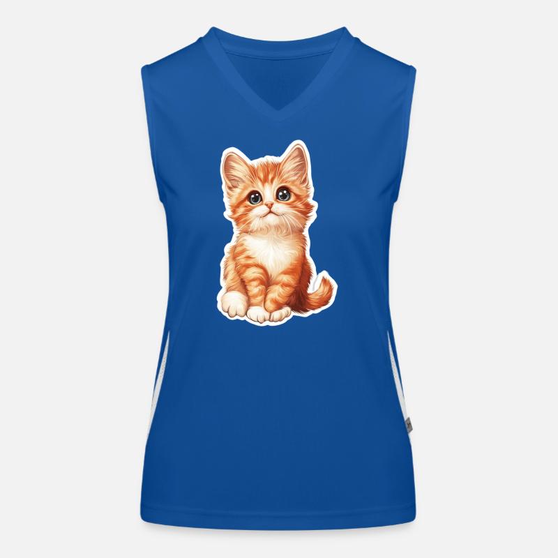 Chaton mignon Débardeur respirant contrasté Femme