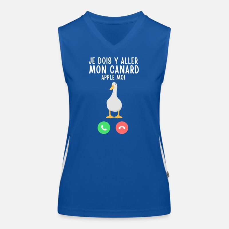Canard Appel T Shirt Français Débardeur respirant contrasté Femme