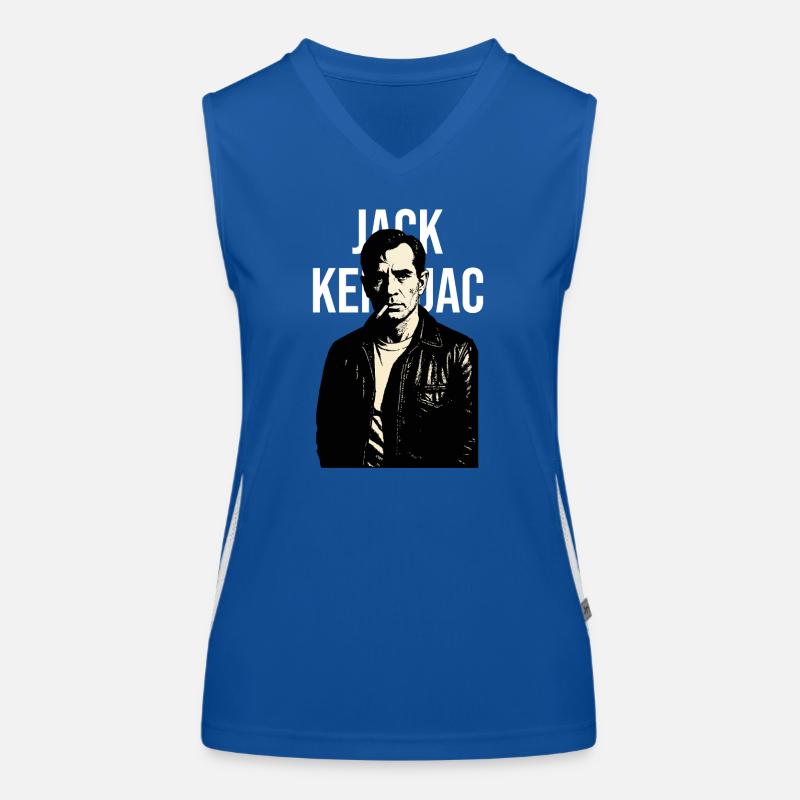 Jack Kerouac Retro Ikonisches Noir-Porträt Funktionelles Kontrast-Tank Top für Frauen