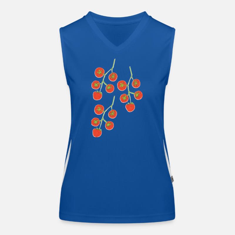 tomatenstrauch impressionismus Funktionelles Kontrast-Tank Top für Frauen