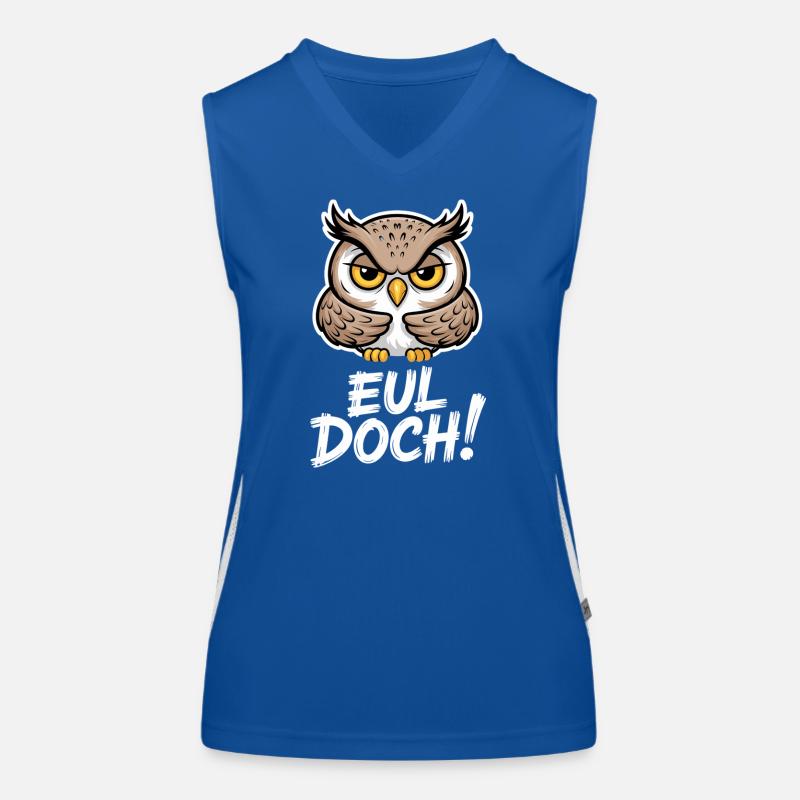 Eul Doch Lustiger Eulen Spruch Heul Doch Süße Eule Funktionelles Kontrast-Tank Top für Frauen