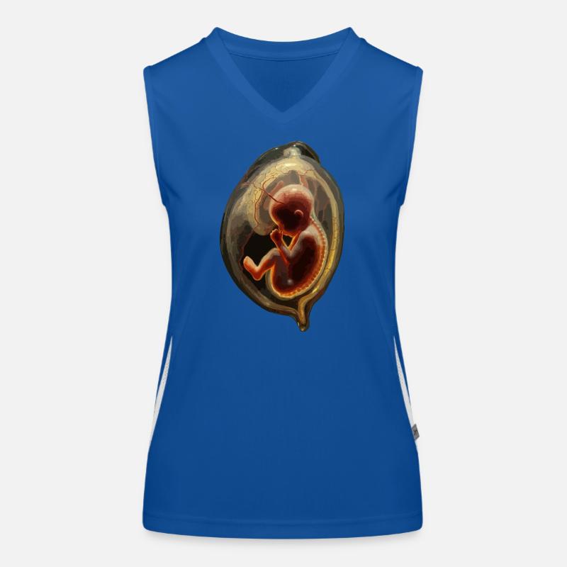 Embryo-Silhouette in der Gebärmutter Funktionelles Kontrast-Tank Top für Frauen