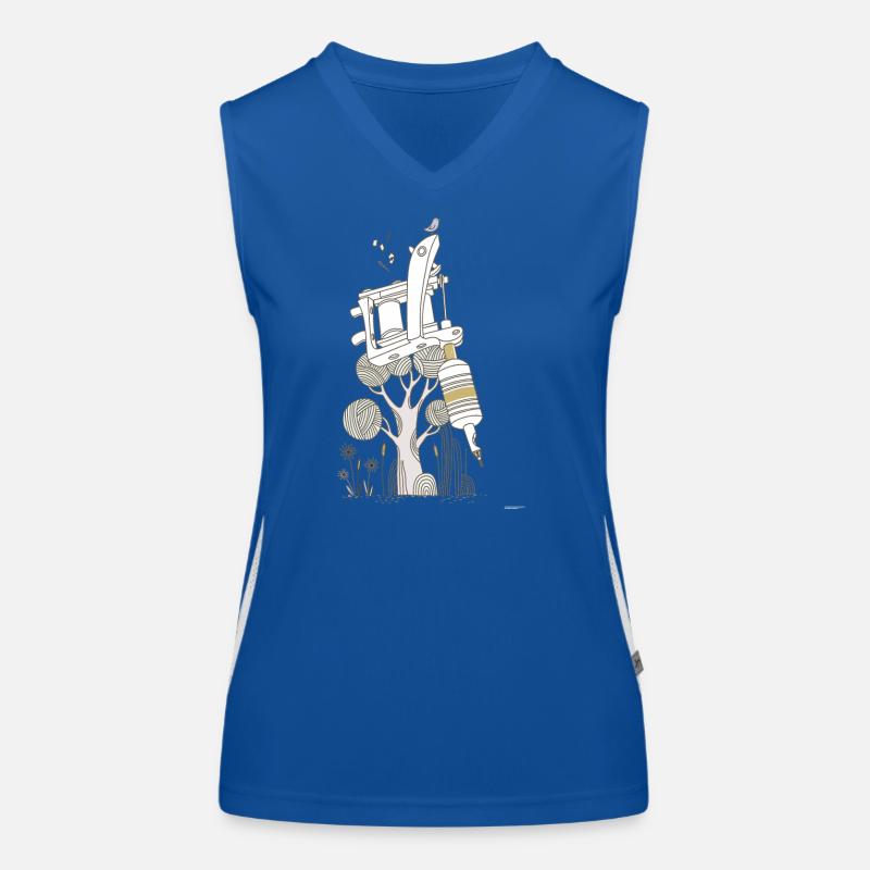 Tätowiermaschine Funktionelles Kontrast-Tank Top für Frauen