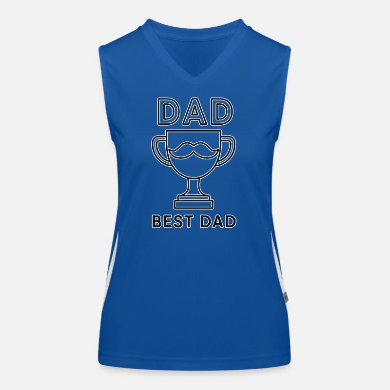 Father Trophy Best Dad Women's Functional Contrast Tank Top