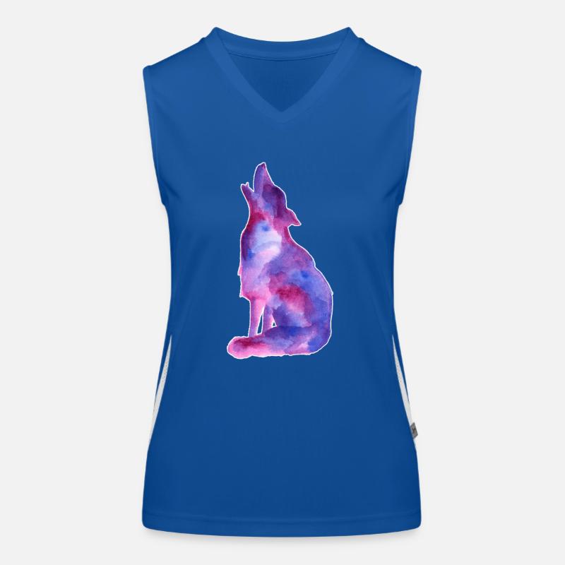 Galaxy Wolf Women's Functional Contrast Tank Top