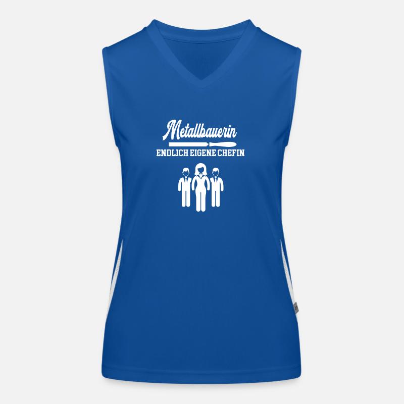 Metallbauerin Chefin Selbstständigkeit Firma Funktionelles Kontrast-Tank Top für Frauen