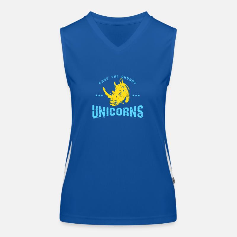 Save plump unicorns Women's Functional Contrast Tank Top
