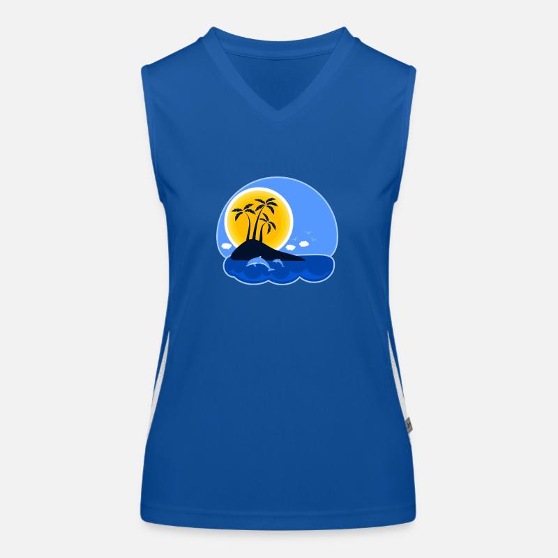 île de vacances Débardeur respirant contrasté Femme