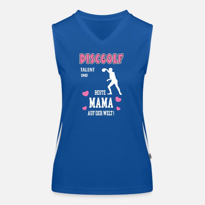 Discgolf Beste Mama Mutter Muttertag Geburtstag Funktionelles Kontrast-Tank Top für Frauen