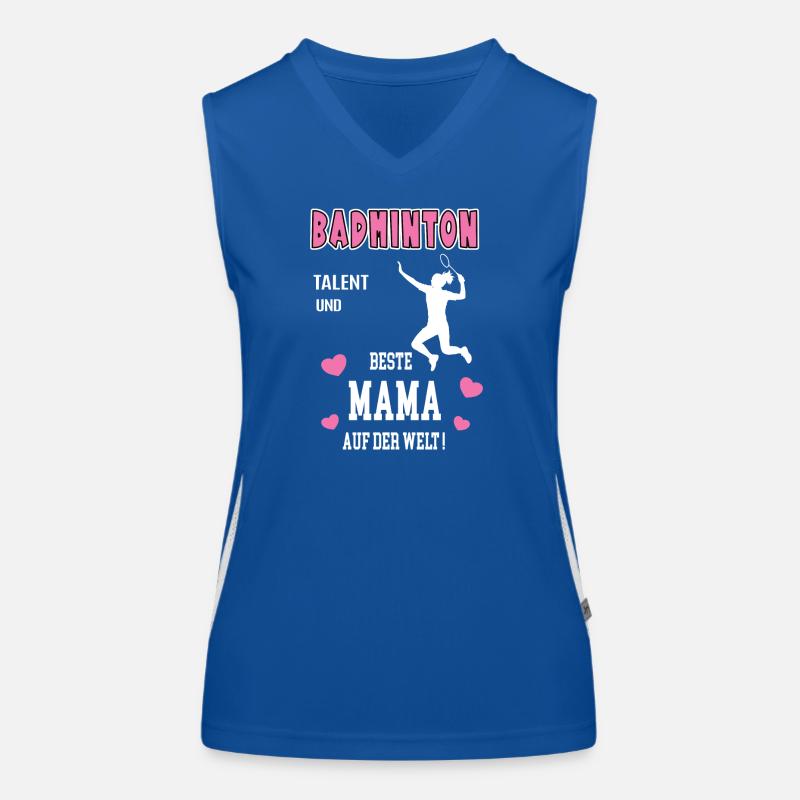 Badminton Beste Mama Mutter Muttertag Geburtstag Funktionelles Kontrast-Tank Top für Frauen