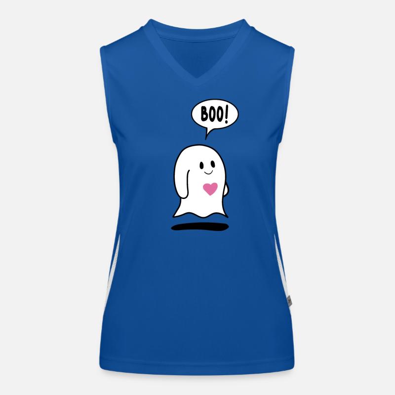 Little Ghost Ghost with Heart Women's Functional Contrast Tank Top