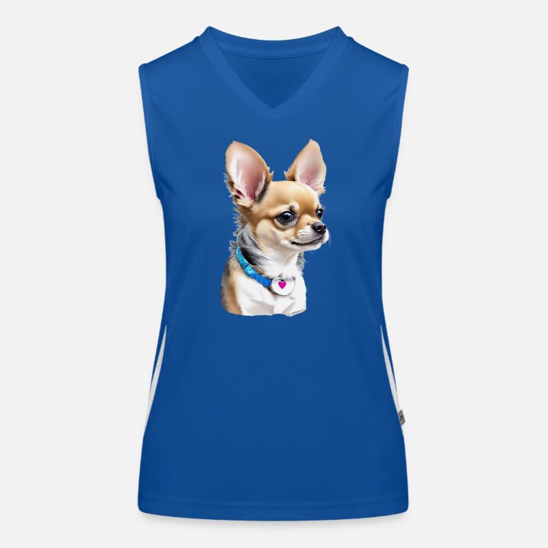 Chihuahua Funktionelles Kontrast-Tank Top für Frauen