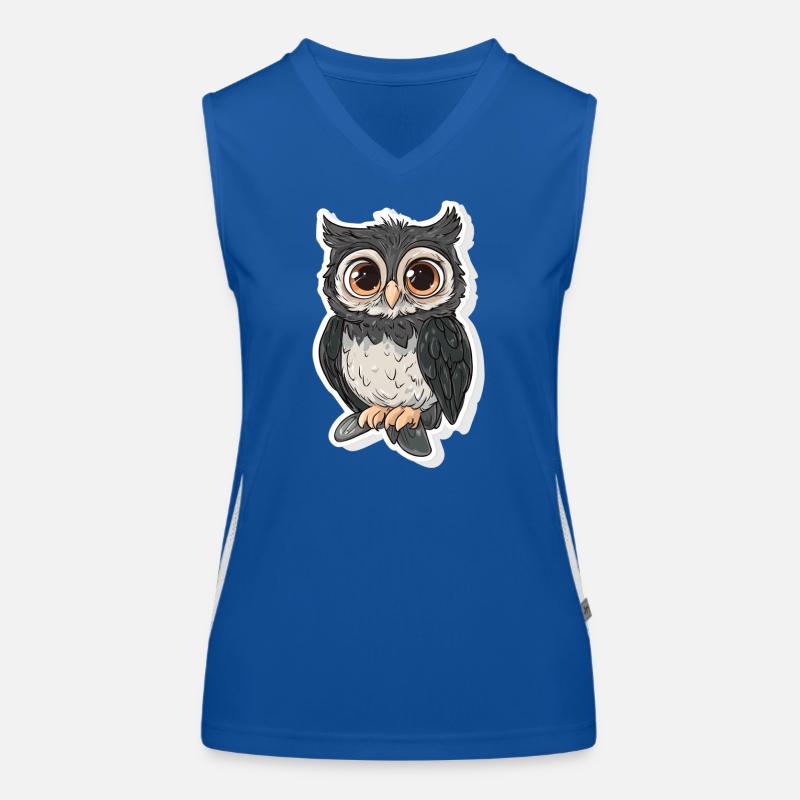 Eule Funktionelles Kontrast-Tank Top für Frauen