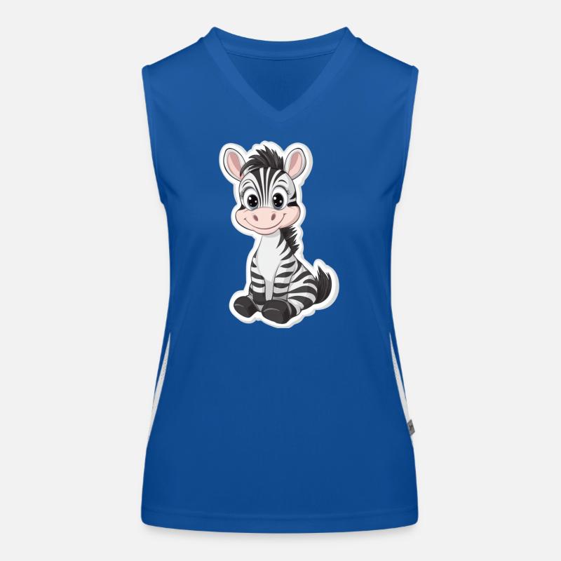 Zebra Funktionelles Kontrast-Tank Top für Frauen