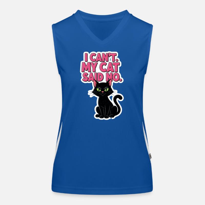Katzen-Spruch: Meine Katze sagt Nein Funktionelles Kontrast-Tank Top für Frauen