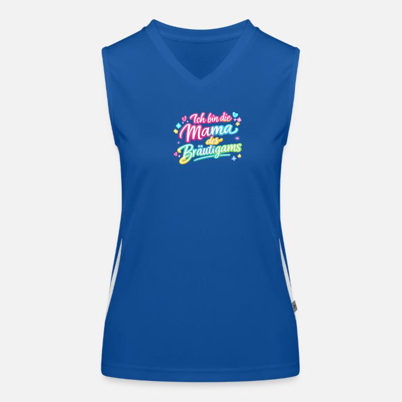 Ich bin die Mutter des Bräutigams Funktionelles Kontrast-Tank Top für Frauen