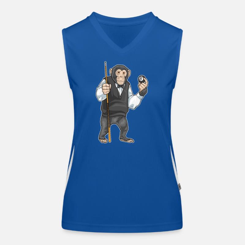 Affe Billiard Queue Sport Funktionelles Kontrast-Tank Top für Frauen