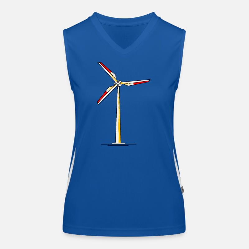 Nature Conservation Nature Lovers Climate Change Wind Turbine Women's Functional Contrast Tank Top